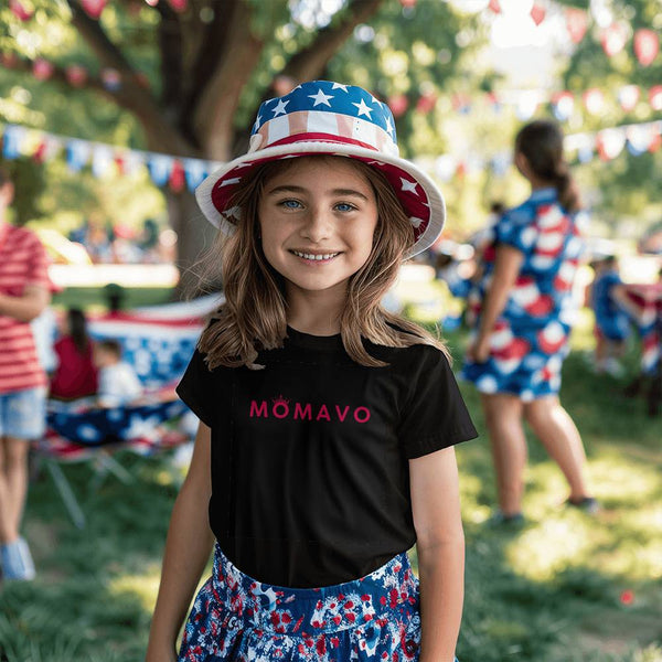 MOMAVO - Bella + Canvas 3001Y Unisex Youth T-Shirt Front Print B Light Red