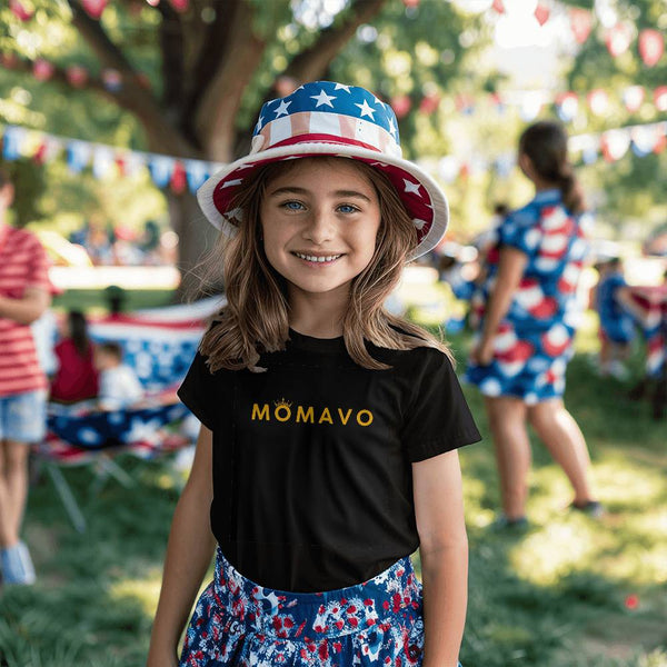 MOMAVO - Bella + Canvas 3001Y Unisex Youth T-Shirt Front Print B Orange