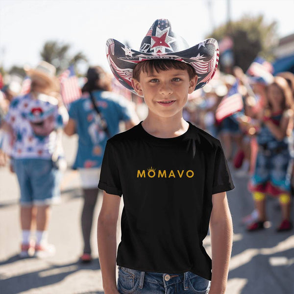 MOMAVO - Bella + Canvas 3001Y Unisex Youth T-Shirt Front Print B Orange