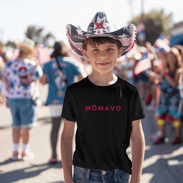 MOMAVO - Bella + Canvas 3001Y Unisex Youth T-Shirt Front Print B Light Red