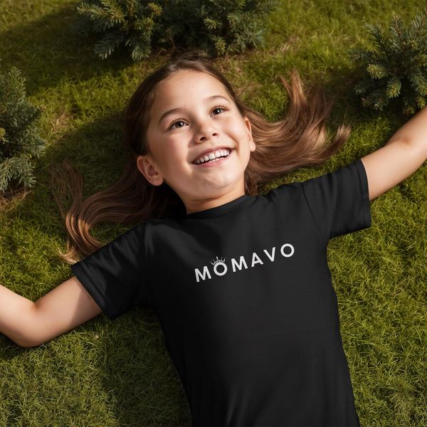 MOMAVO - Bella + Canvas 3001Y Unisex Youth T-Shirt Front Print Black