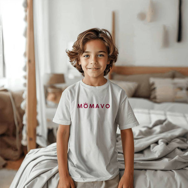 MOMAVO - Bella + Canvas 3001Y Unisex Youth T-Shirt Front Print W Deep Red
