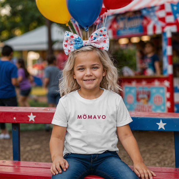 MOMAVO - Bella + Canvas 3001Y Unisex Youth T-Shirt Front Print W Deep Red