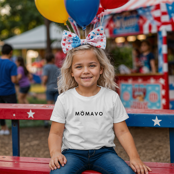 MOMAVO - Bella + Canvas 3001Y Unisex Youth T-Shirt Front Print White