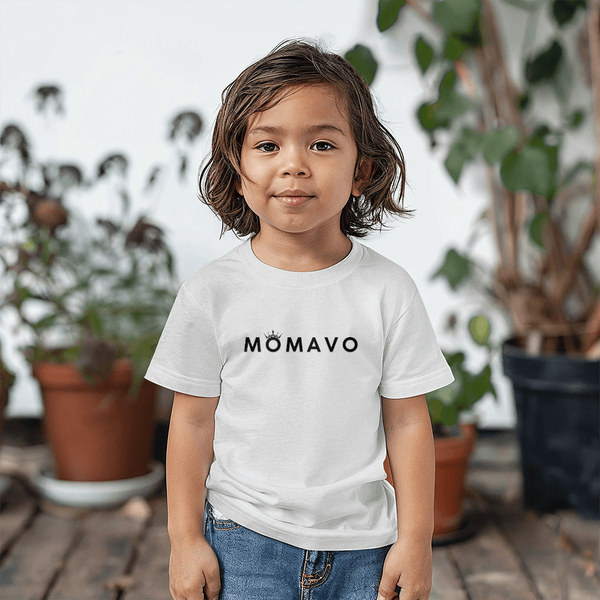 MOMAVO -  Bella + Canvas 3001T Toddler Jersey Tee Front Print - White/Pink