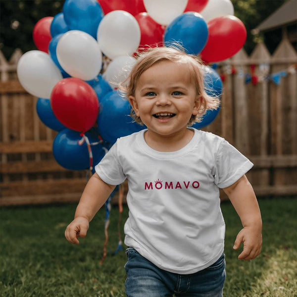 MOMAVO -  Bella + Canvas 3001T Toddler Jersey Tee Front Print - WP Deep Red
