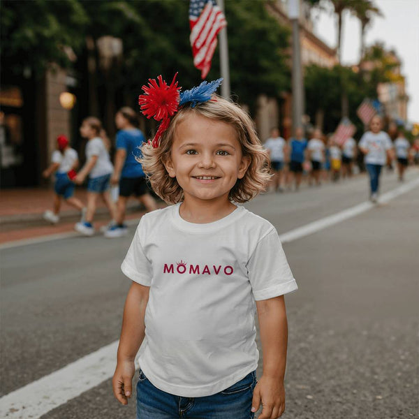 MOMAVO -  Bella + Canvas 3001T Toddler Jersey Tee Front Print - WP Deep Red