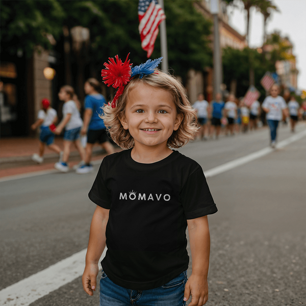 MOMAVO -  Bella + Canvas 3001T Toddler Jersey Tee Front Print - Black/Pink