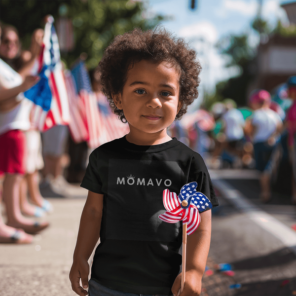 MOMAVO -  Bella + Canvas 3001T Toddler Jersey Tee Front Print - Black/Pink