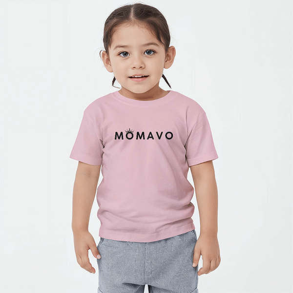 MOMAVO -  Bella + Canvas 3001T Toddler Jersey Tee Front Print - White/Pink