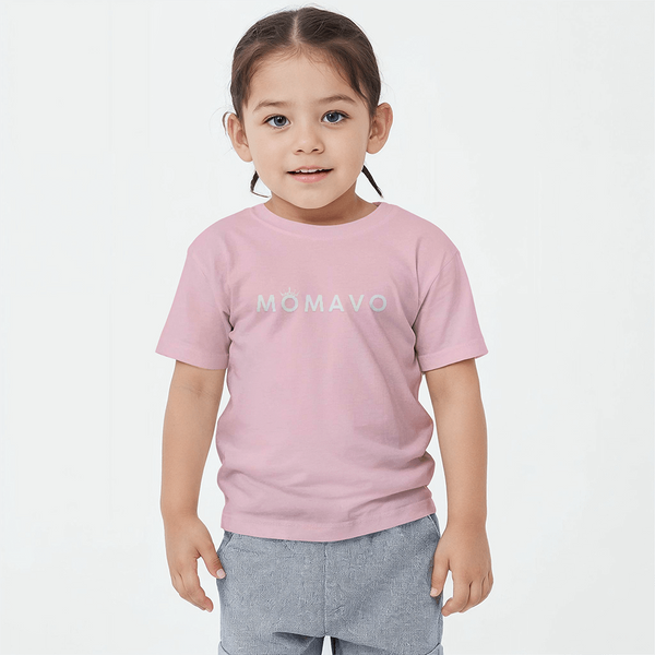 MOMAVO -  Bella + Canvas 3001T Toddler Jersey Tee Front Print - Black/Pink