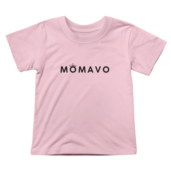 MOMAVO -  Bella + Canvas 3001T Toddler Jersey Tee Front Print - White/Pink