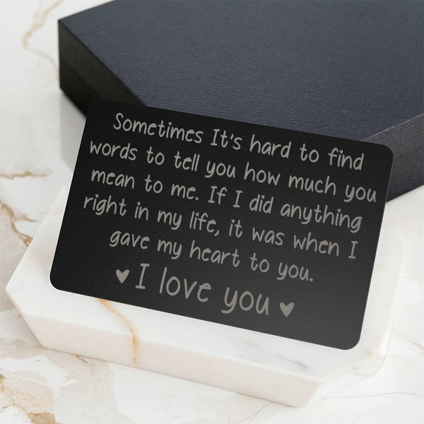 Name Initials - Leather Wallet (w/ FREE Metal Wallet Card)