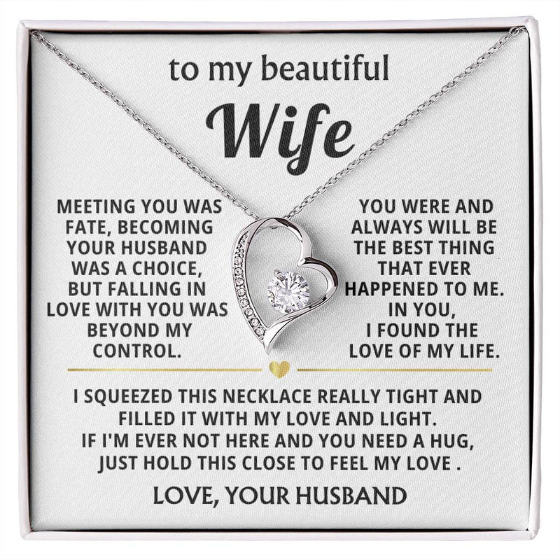 (Only a few left) To My Beautiful Wife - hold this close to feel my love