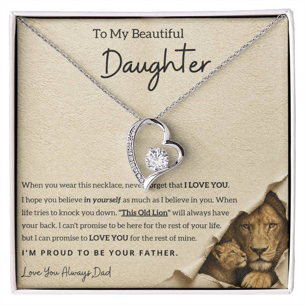 To My Daughter, I'll always love you, my beautiful girl.
