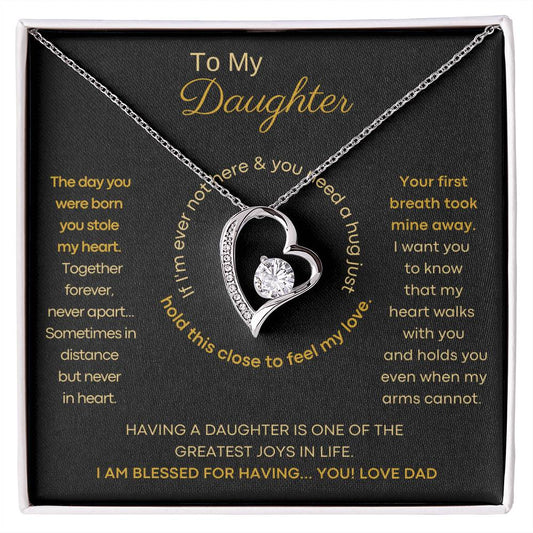 [ Few left only ] To My Daughter - Hold this necklace close to feel my love