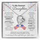 To My Daughter - America Land Of The Free - 4th of July Necklace