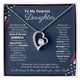 To My Daughter - America Land Of The Free Because Of The Brave Heart - 4th of July Necklace
