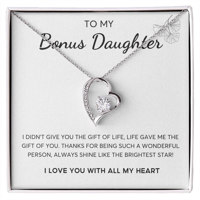 To my Bonus Daughter, Bonus Daughter Gift, Daughter in Law Gift, Bonus Daughter Jewelry