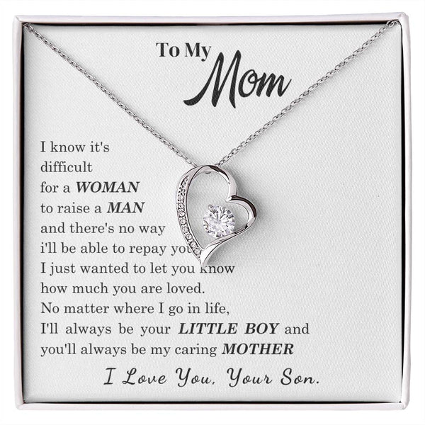 [ Few left only ]  To My Mom - I Love You Mother - Forever Love Necklace