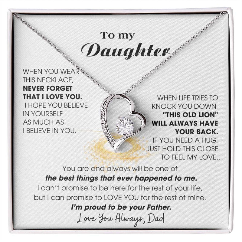[ Forever Love ] To My Dearest Daughter , If you need a hug, just hold this close to feel my love