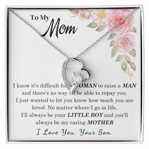 [Only a few left] To My Loving Mother - I love you  (Forever Love Necklace)