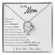 [ Few left only ]  To My Mom - I Love You Mother - Forever Love Necklace