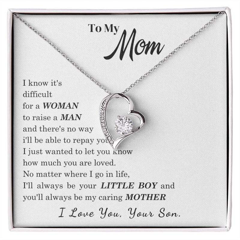[ Few left only ]  To My Mom - I Love You Mother - Forever Love Necklace