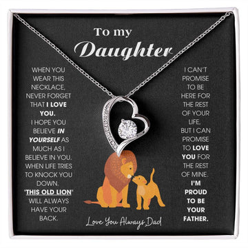 To My Daughter - When you wear this necklace, never forget that I LOVE YOU [ Gift From Dad ] [ Forever Love ]