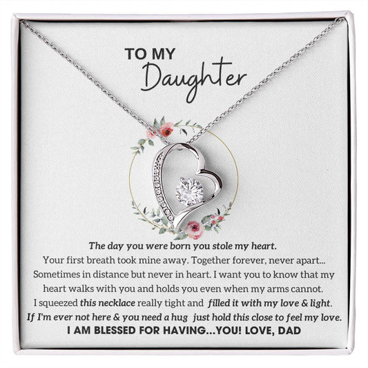 To My Daughter - Hold this necklace close to feel my love