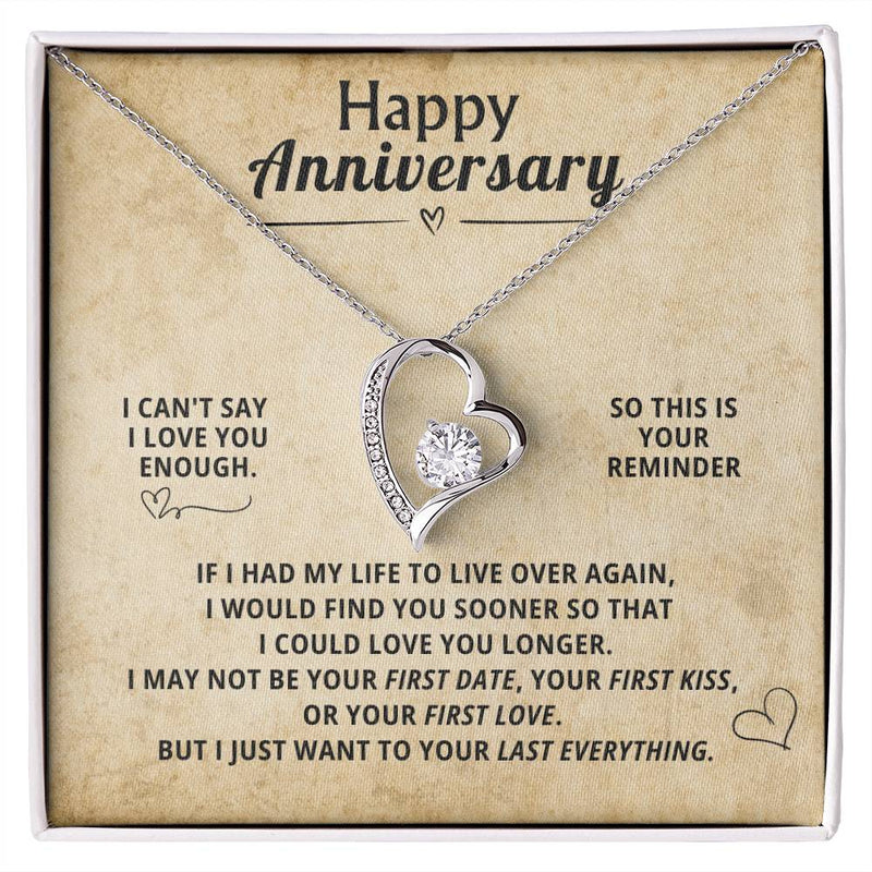 Happy Anniversary, I CAN'T SAY I LOVE YOU ENOUGH . SO THIS IS YOUR REMINDER.