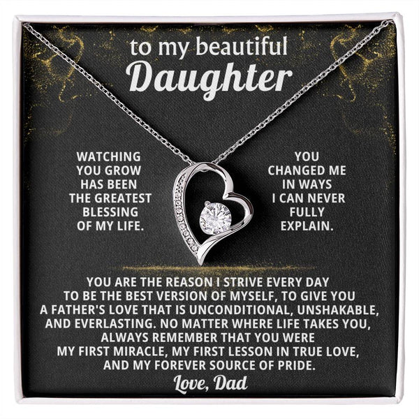 TO MY BEAUTIFUL DAUGHTER,  Always remember that you were my first miracle