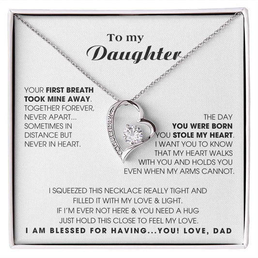 To My Daughter - Hold this necklace close to feel my love [ Forever Love ]