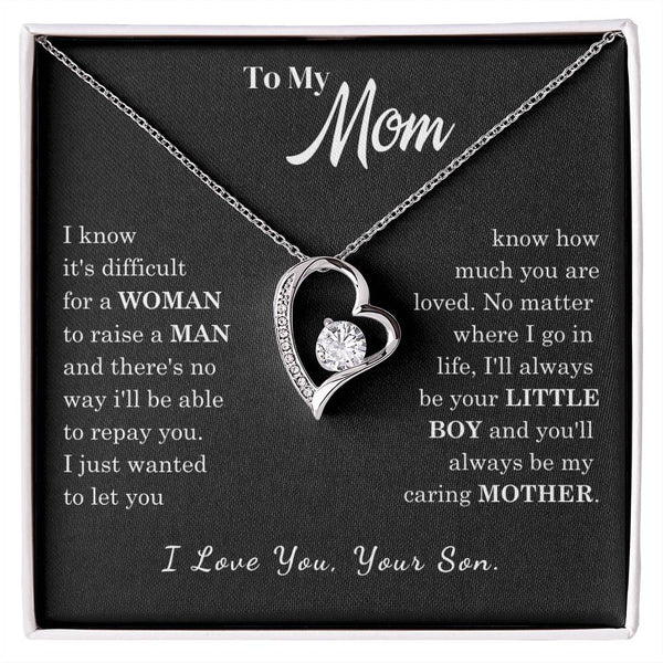 [ Few left only ]  To My Mom - Loved Mother - Forever Love Necklace