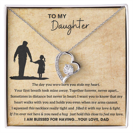 [Almost Sold Out]  To My Daughter - Hold this necklace close to feel my love