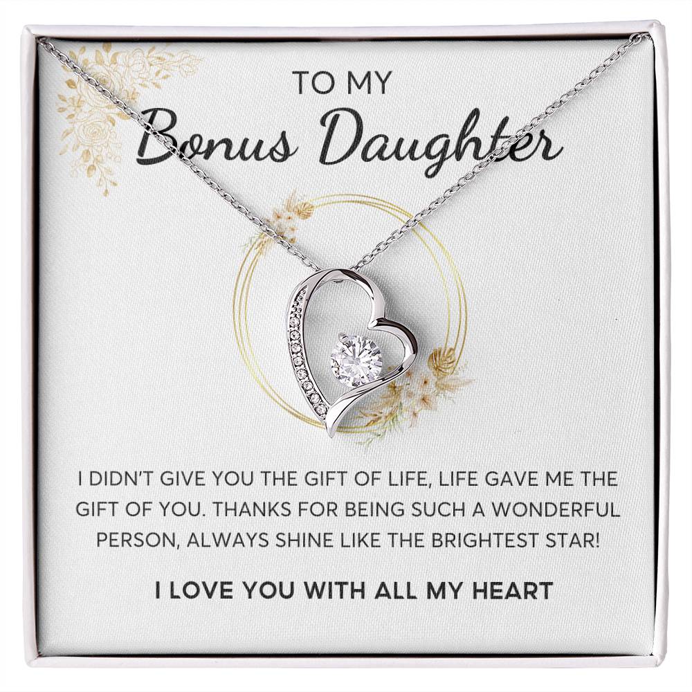 Bonus Daughter Gift, Daughter in Law Gift, Bonus Daughter Jewelry , Heart Shape