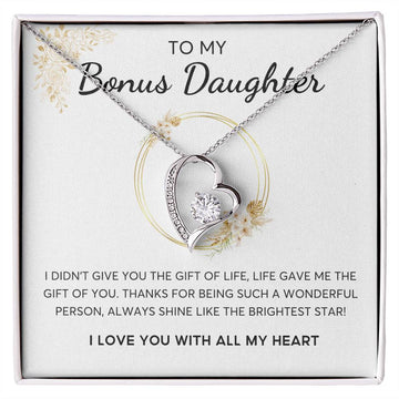Bonus Daughter Gift, Daughter in Law Gift, Bonus Daughter Jewelry , Heart Shape