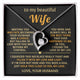 (Almost Gone) To My Beautiful Wife - hold this close to feel my love [ Forever love necklace ]