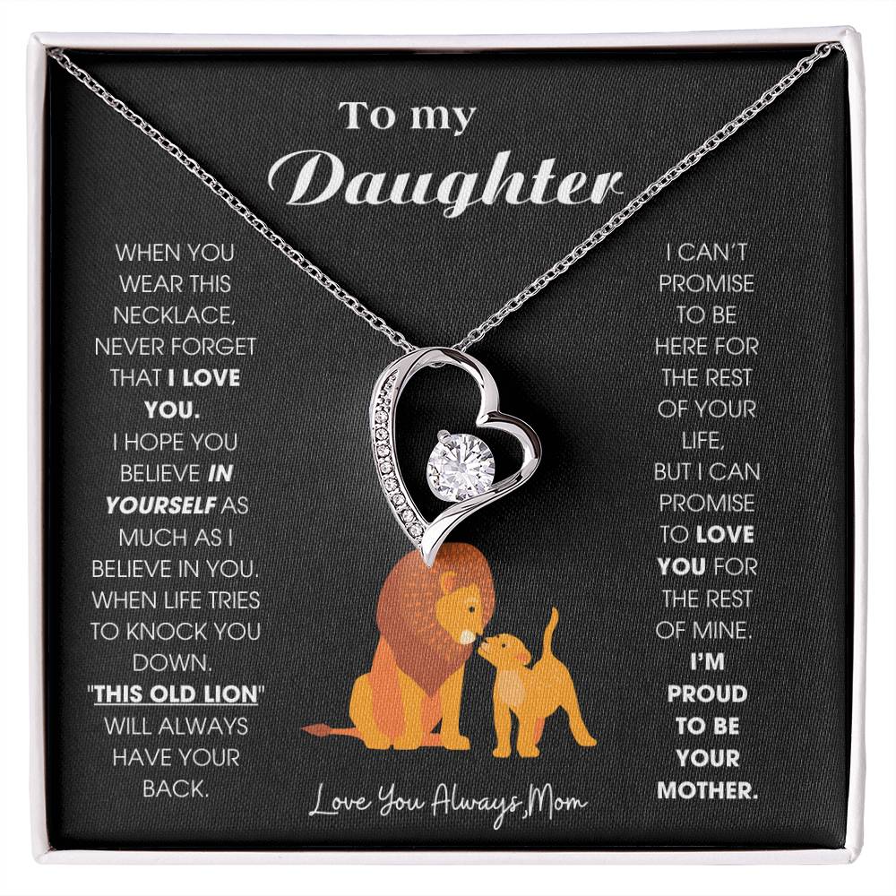 [ Few left only ] To My Daughter - When you wear this necklace, never forget that I LOVE YOU [ Gift From Mom ] [ Forever Love ]