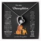 [ Few left only ] To My Daughter - When you wear this necklace, never forget that I LOVE YOU [ Gift From Mom ] [ Forever Love ]