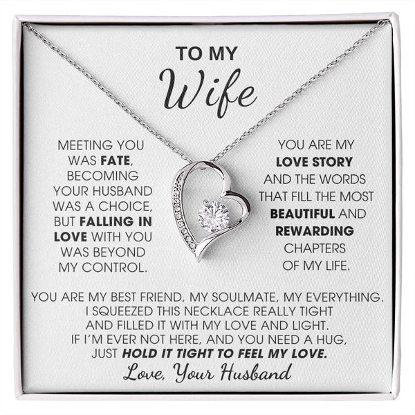 [Few left only] To My Wife, Hold This Close To Feel My Love - Forever Love Necklace  - 1