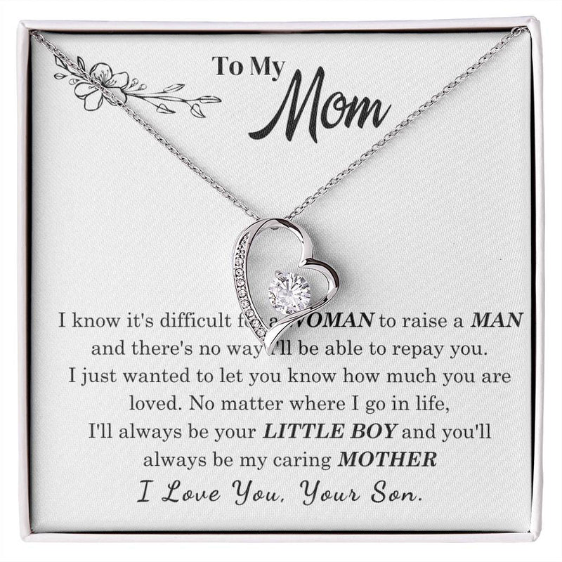 [Only a few left] To My Mom - I Love You Mother  - Forever Love Necklace
