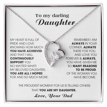 [ Forever love necklace ] To My Darling Daughter - You have been an incredible blessing in my life