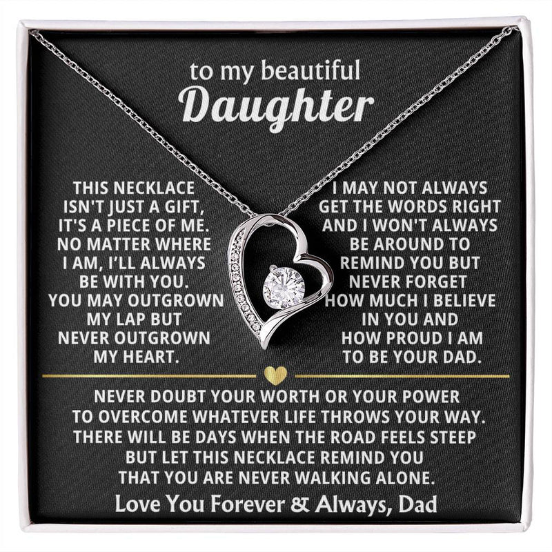 To My Beautiful Daughter - This necklace isn't just a gift, it's a piece of me