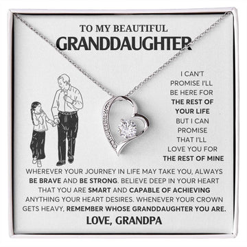 To My Granddaughter Necklace, Granddaughter Jewelry Gift,  Granddaughter Necklace,  Gift For Her, Gifts From Grandpa