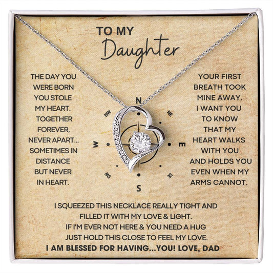 [ Forever Love ] To My Daughter - Hold this necklace close to feel my love