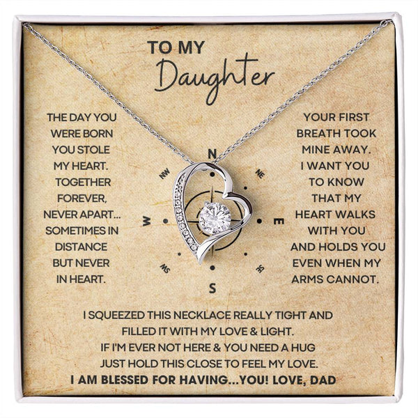 [ Forever Love ] To My Daughter - Hold this necklace close to feel my love