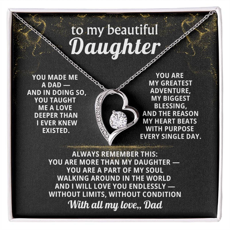 To my beautiful Daughter,  I will love you endlessly — without limits
