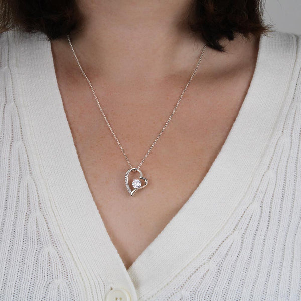 [ Few left only ]  To My Mom - Loved Mother - Forever Love Necklace
