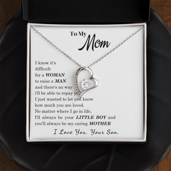 [ Few left only ]  To My Mom - I Love You Mother - Forever Love Necklace